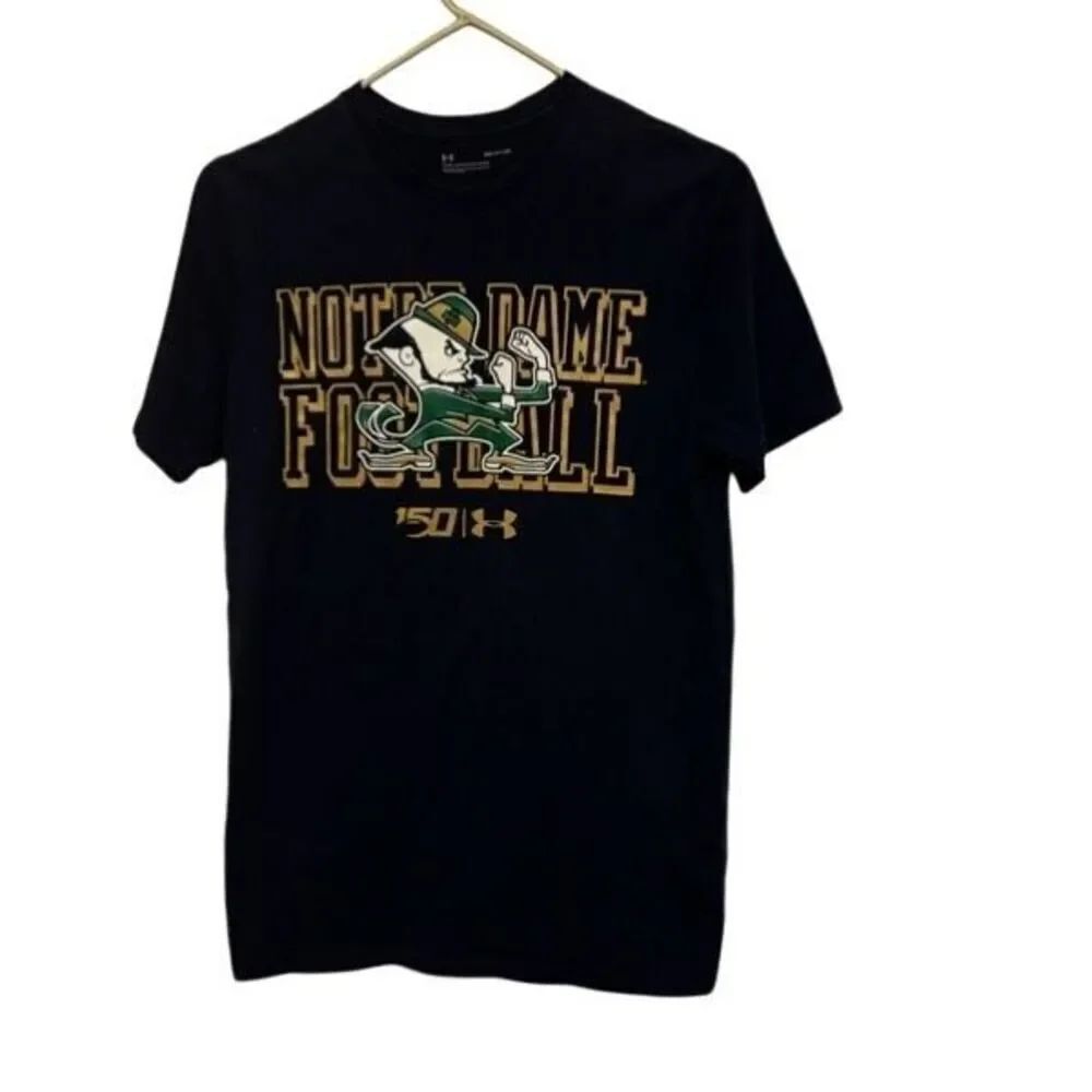 Notre Dame Football Size Small Under Armour Loose Size Small T-Shirt